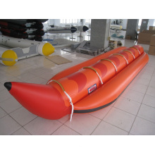 6p надувная лодка-банан для многих людей красная резиновая лодка